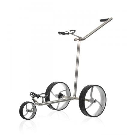 trendGOLF. Cushy S Edelstahl 3-Rad Push Trolley, silber (Edelstahl poliert)