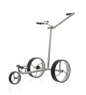 trendGOLF. Cushy S Edelstahl 3-Rad Push Trolley, silber (Edelstahl poliert)