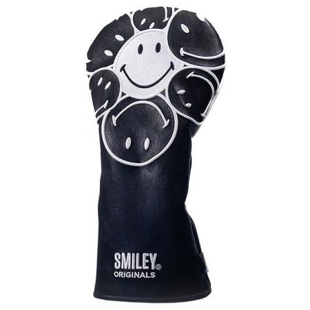 KraveGolf Stacked Smiley Originals Headcover, schwarz/weiß, 3er Set