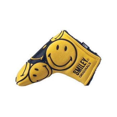 KraveGolf Stacked Smiley Originals Blade Puttercover, gelb/schwarz