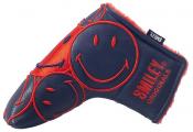 KraveGolf Stacked Smiley Originals Blade Puttercover, dunkelblau/rot