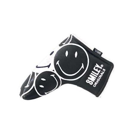 KraveGolf Stacked Smiley Originals Blade Puttercover, schwarz/weiß