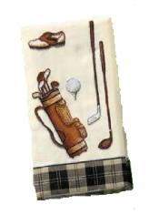 Papiertaschentücher mit Golfmotiven, creme