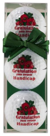 Golfball-Set &quote;Gratulation zum neuen Handicap&quote;