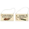 Türschild aus Holz - Gone Golfing