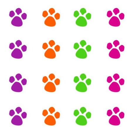 Golfdotz® Golfballmarkierungen, Paw Print Mix