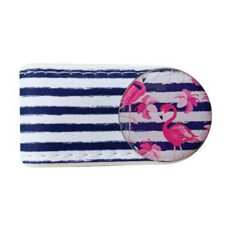 Crocodily Clip Ballmarker-Set, Flamingo Stripes