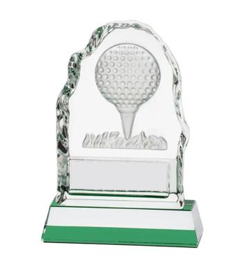 Crystal Golf Trophäe Challenger mit Ball