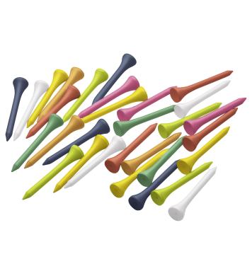 Silverline Holztees farbig, 100 Stück