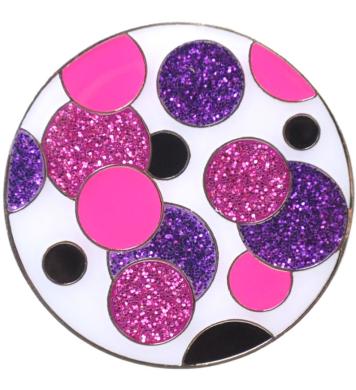 Navika Glitzy Ballmarker Polka Dot, lila