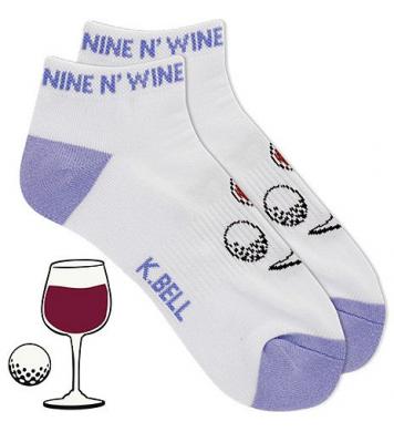 K. Bell Damen-Golfsocken Nine N' Wine