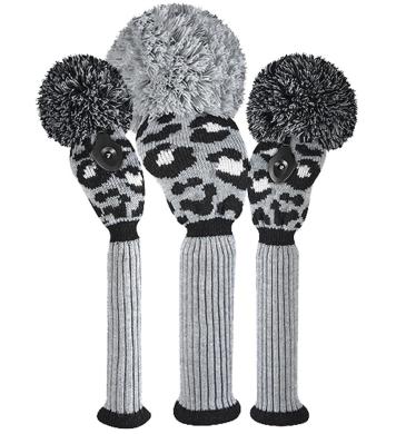 Bommel Strick Headcover, grau/leo