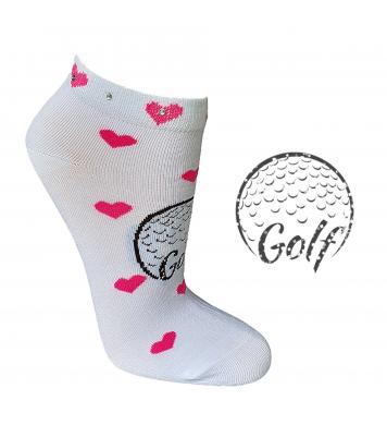 cbfmoda Damen-Golfsocken Pink Hearts