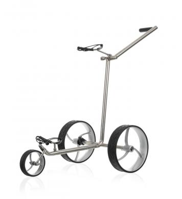 trendGOLF. Cushy S Edelstahl 3-Rad Push Trolley, silber (Edelstahl poliert)